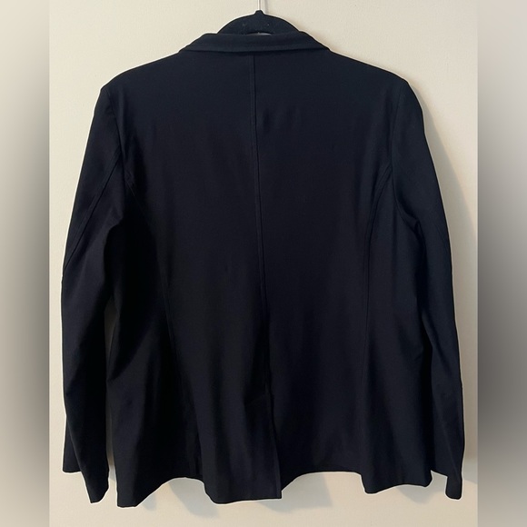 Eileen Fisher Black Crepe Button Front Blazer Jacket Size Large - Picture 4 of 9